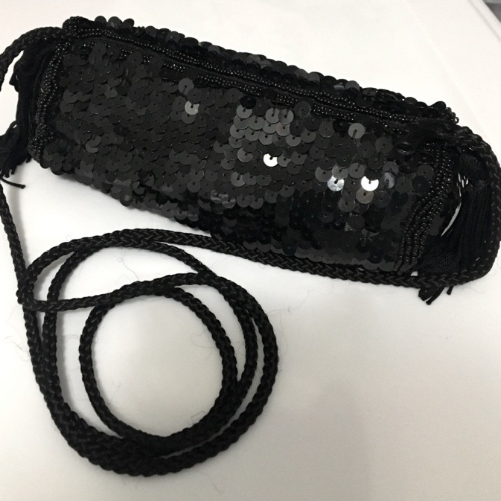 Mini Tube Sequin Crossbody Bag